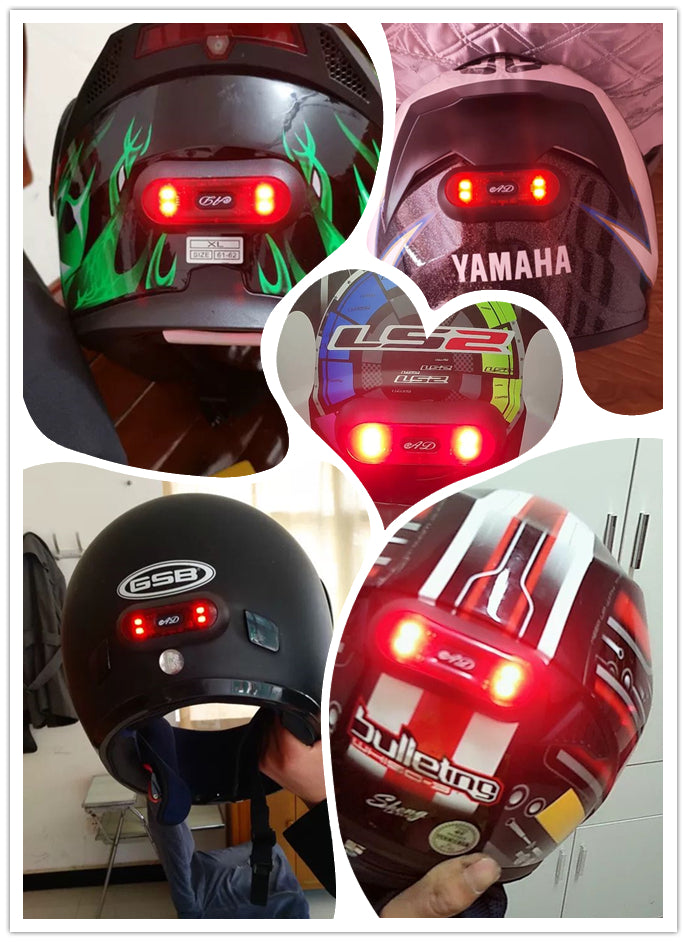 Motorcycle, Bike Helmet Safety LED Taillight (Chargeable)