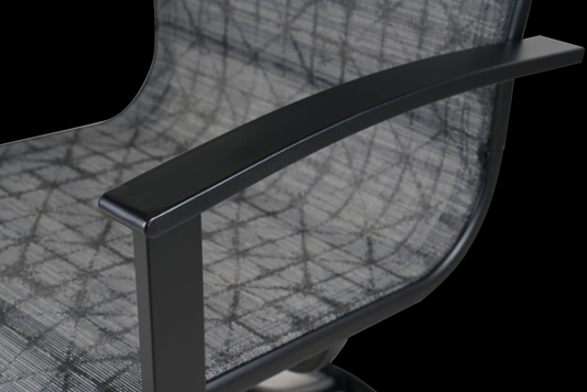 All-iron Detachable Swivel Dining Chair, Coffee Grey, 2 PCS