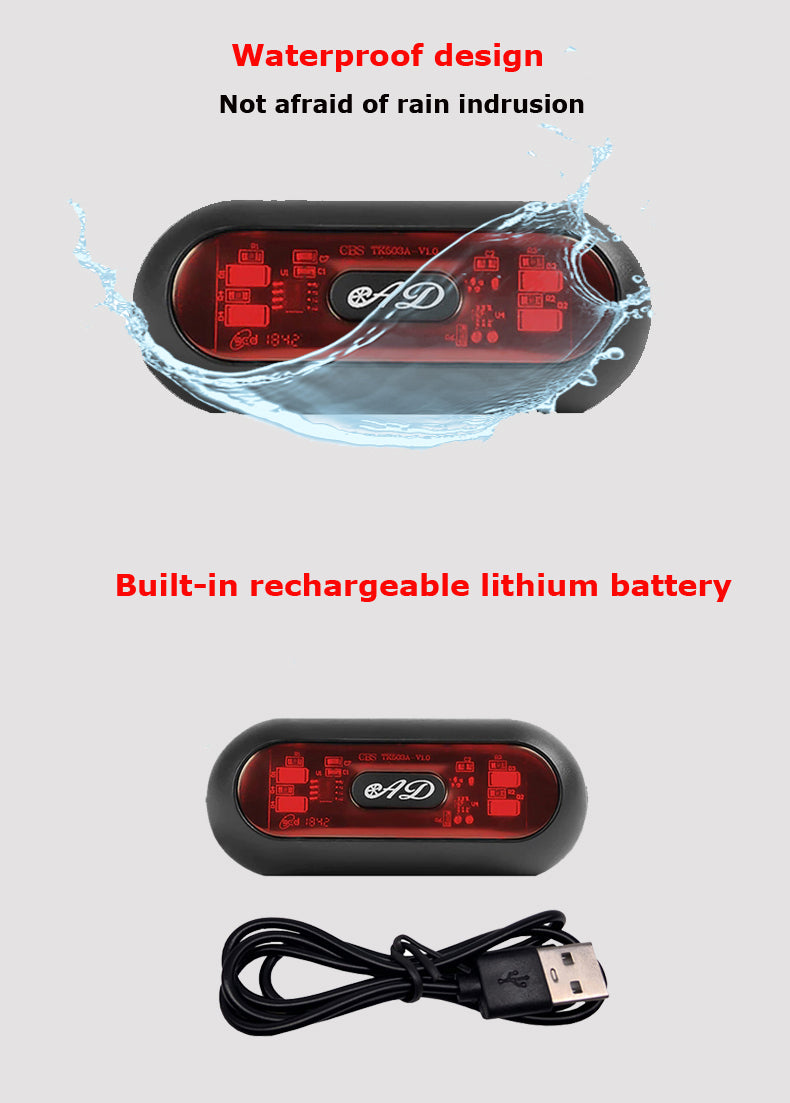 Motorcycle, Bike Helmet Safety LED Taillight (Chargeable)