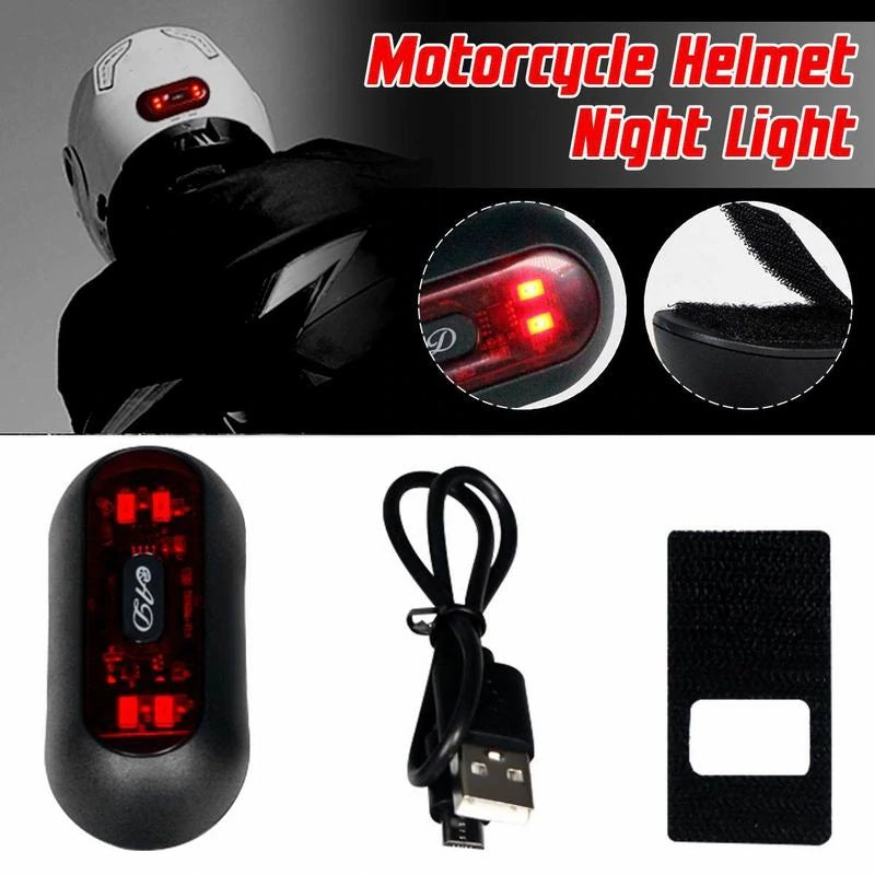 Motorcycle, Bike Helmet Safety LED Taillight (Chargeable)