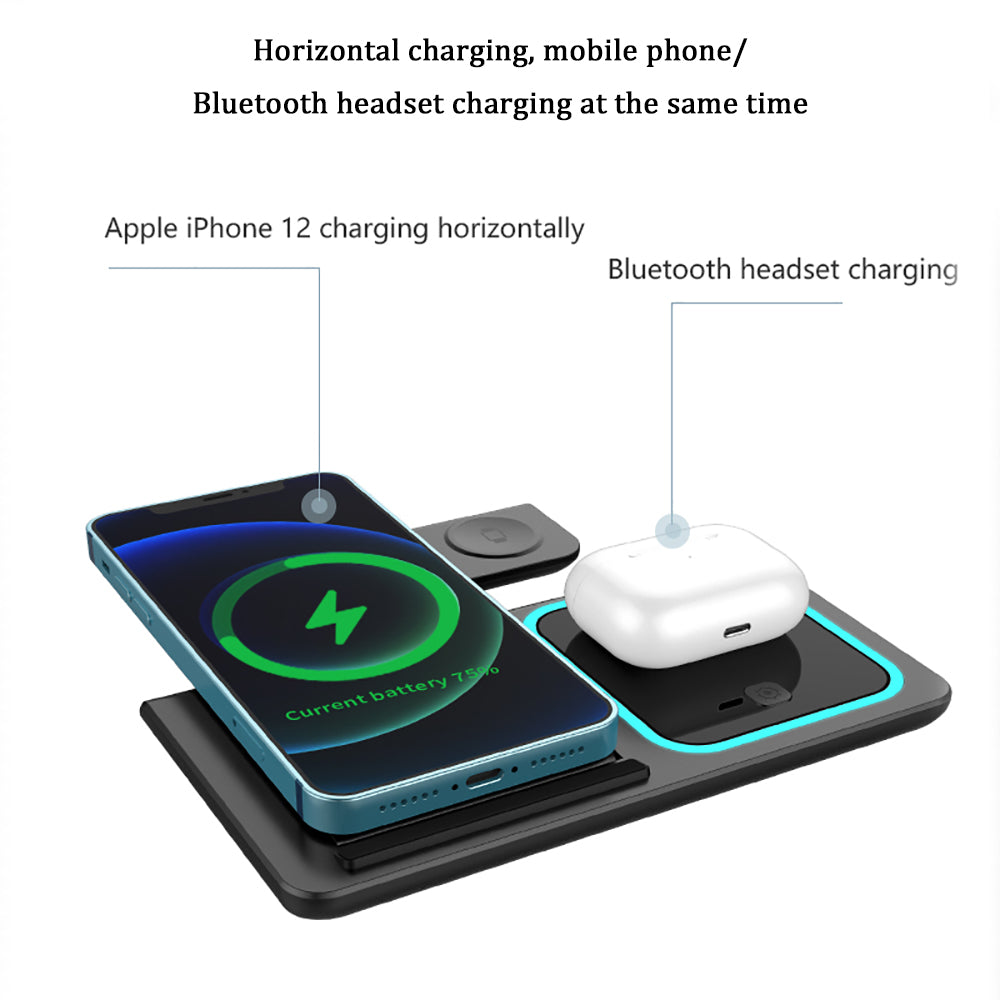 Top Foldable 3 in 1 Wireless Charger Foldable Charger 15w