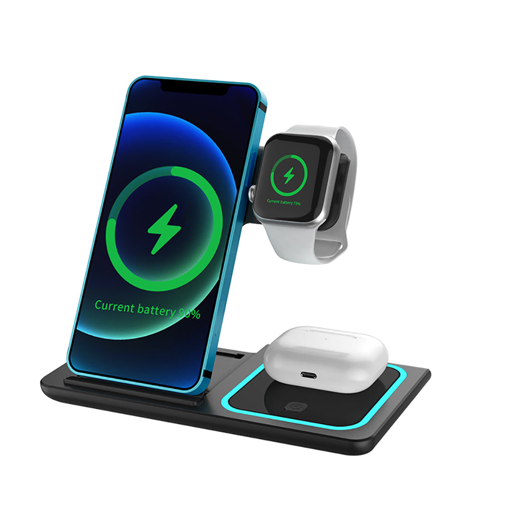 Top Foldable 3 in 1 Wireless Charger Foldable Charger 15w