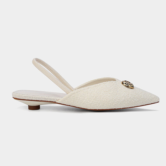 Pointed Toe Stiletto Sandals French Style Temperament Shallow Mouth Pumps Women