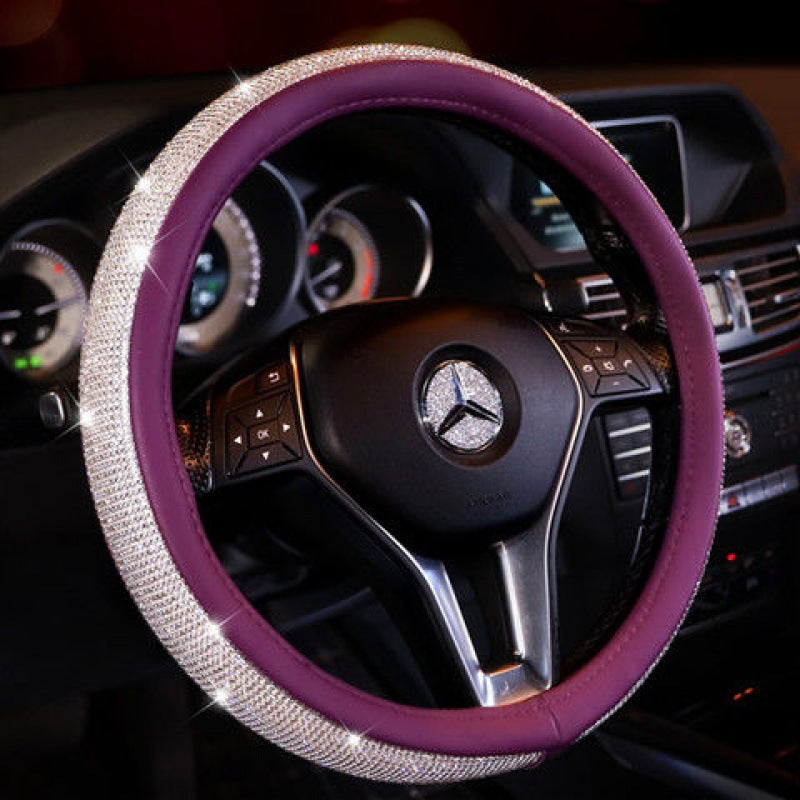 Rhinestone Diamond Crystal Auto Car Steering Wheel Covers