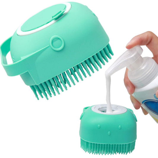 Cepillo masajeador de champú para perros, peine de masaje para gatos, depurador de aseo, cepillo de ducha para bañar el pelo corto, cepillos de silicona suave