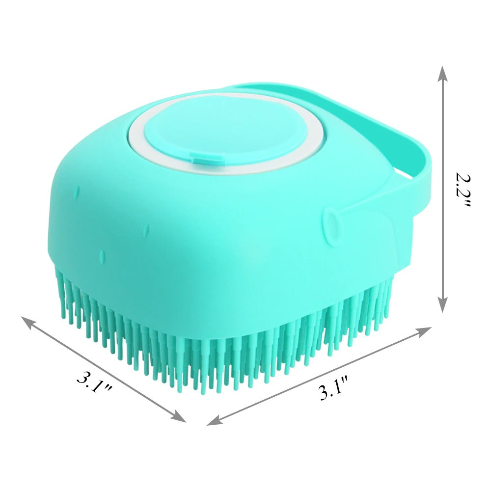Cepillo masajeador de champú para perros, peine de masaje para gatos, depurador de aseo, cepillo de ducha para bañar el pelo corto, cepillos de silicona suave