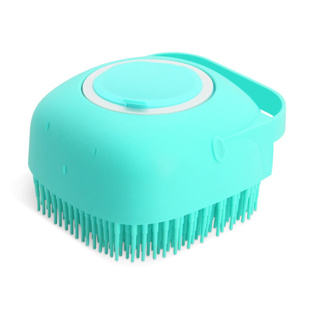 Cepillo masajeador de champú para perros, peine de masaje para gatos, depurador de aseo, cepillo de ducha para bañar el pelo corto, cepillos de silicona suave
