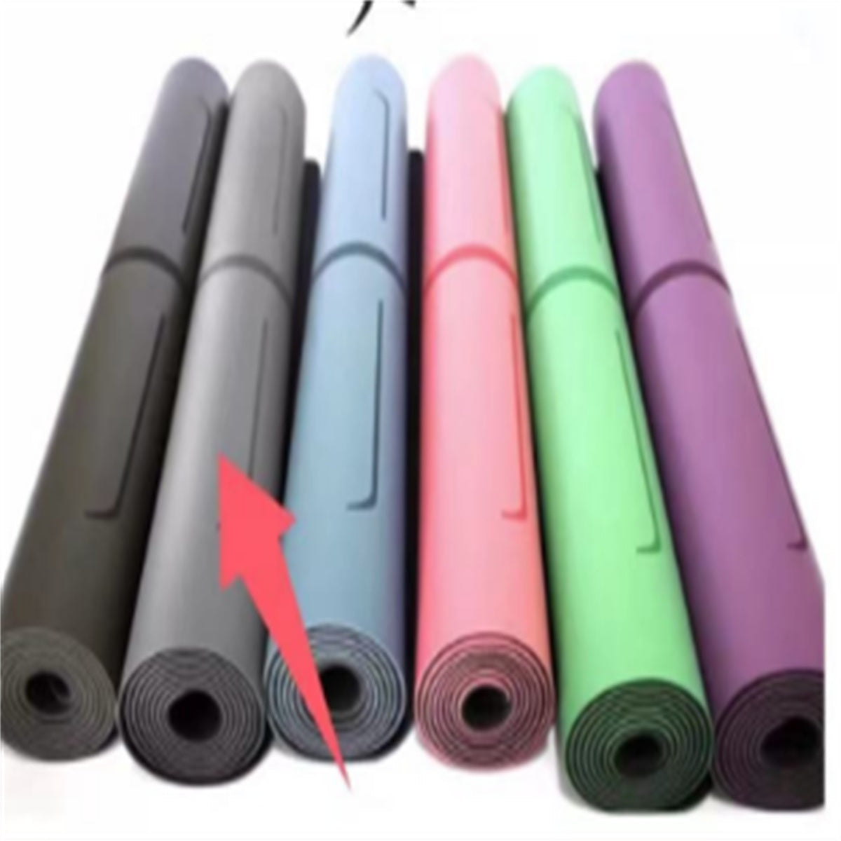 Tapis de Yoga Professionnel Antidérapant en Caoutchouc Naturel de 5 mm d'épaisseur