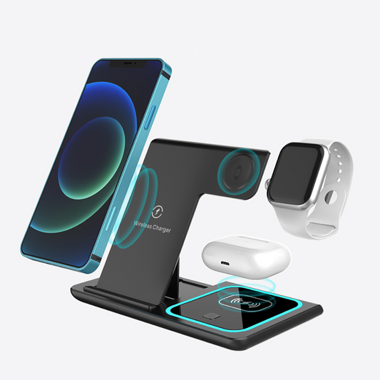 Top Foldable 3 in 1 Wireless Charger Foldable Charger 15w