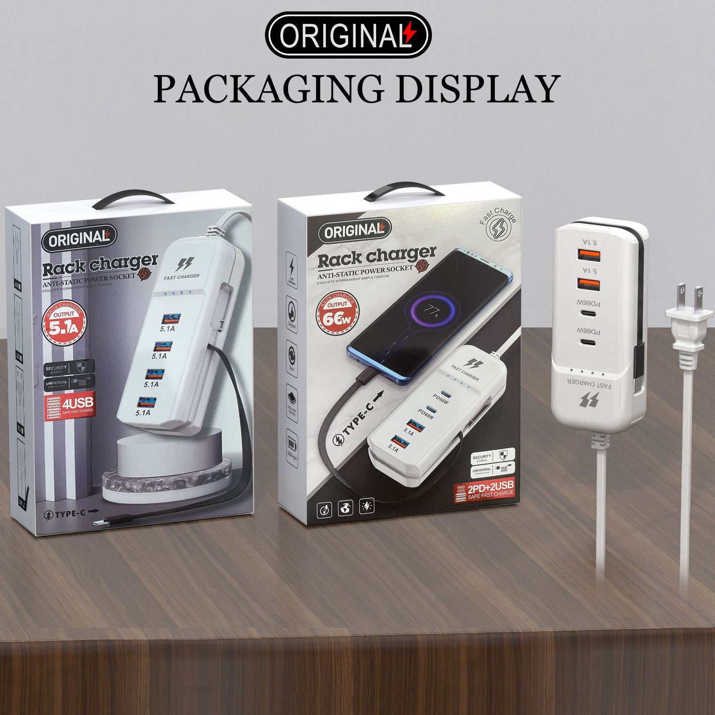 Mobile Phone Charger Socket Multi-port Pd Charger Type-c Cable Universal Usb Extension Cable Dual Pd5.1A