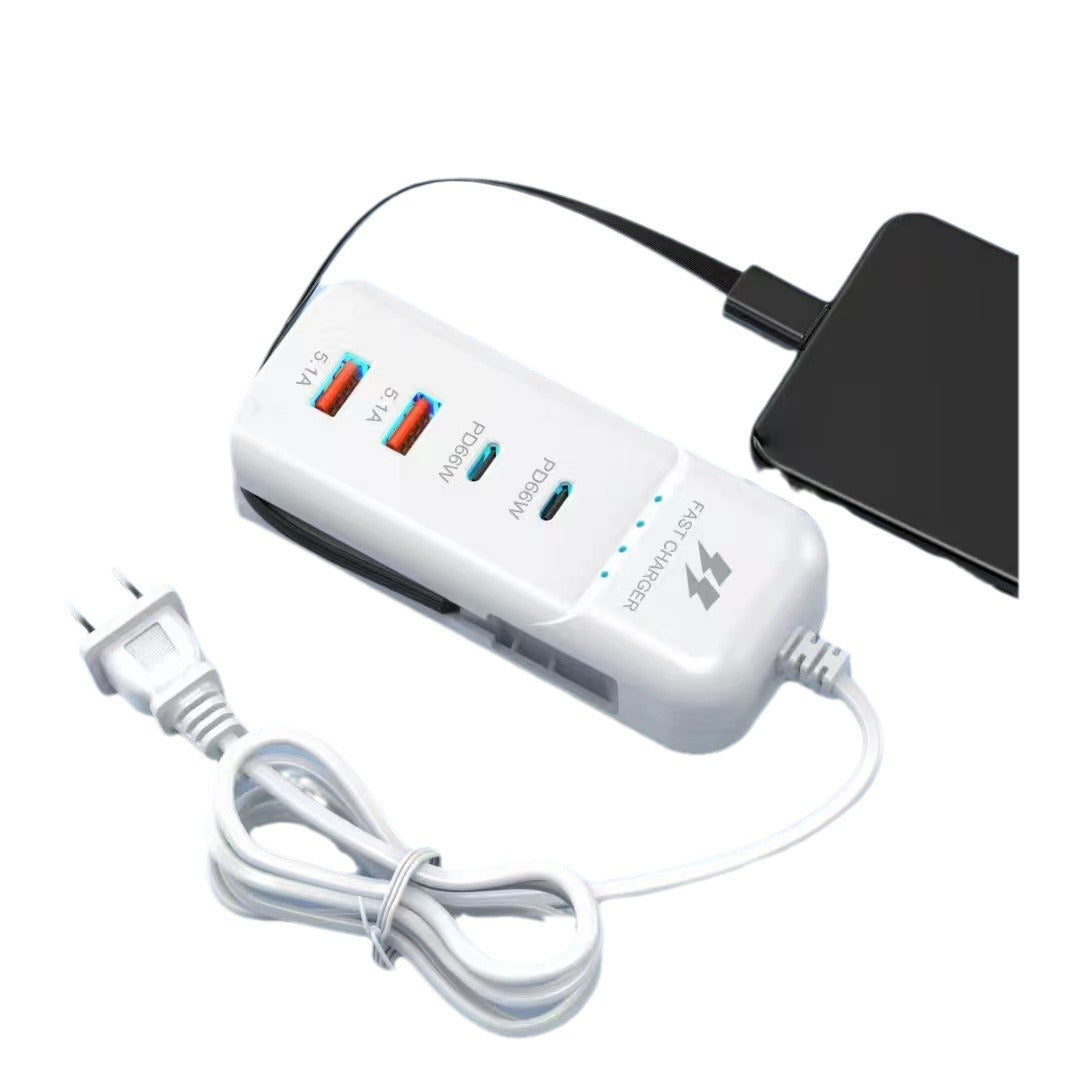 Mobile Phone Charger Socket Multi-port Pd Charger Type-c Cable Universal Usb Extension Cable Dual Pd5.1A