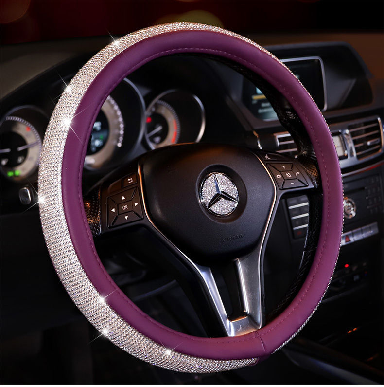 Rhinestone Diamond Crystal Auto Car Steering Wheel Covers