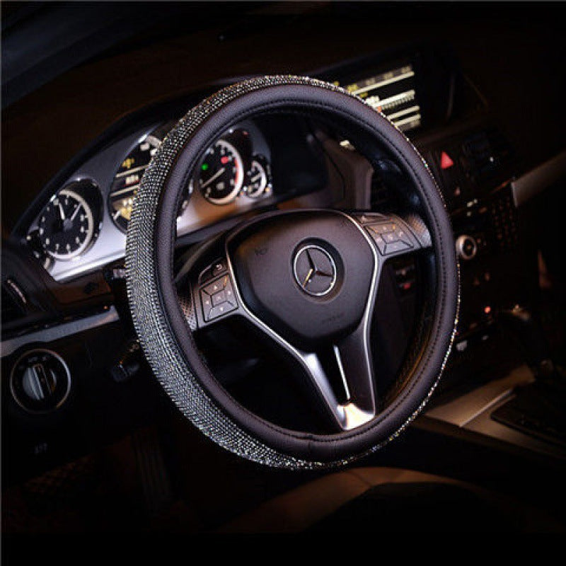 Rhinestone Diamond Crystal Auto Car Steering Wheel Covers