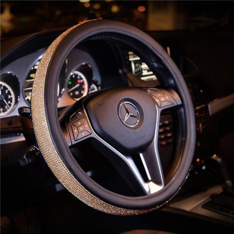 Rhinestone Diamond Crystal Auto Car Steering Wheel Covers