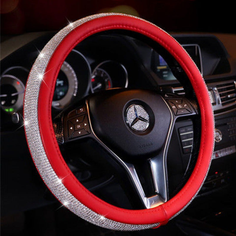 Rhinestone Diamond Crystal Auto Car Steering Wheel Covers