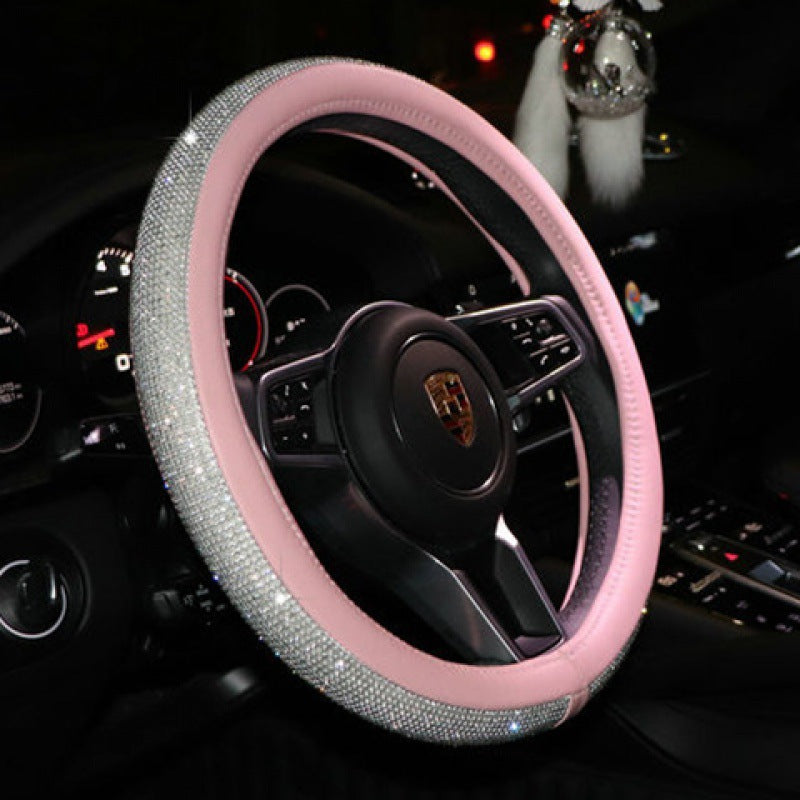 Rhinestone Diamond Crystal Auto Car Steering Wheel Covers