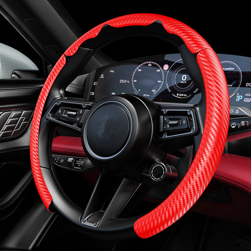 Universal Wheel Cover For Car Anti-Slip Handlebar Carbon Fiber Cover