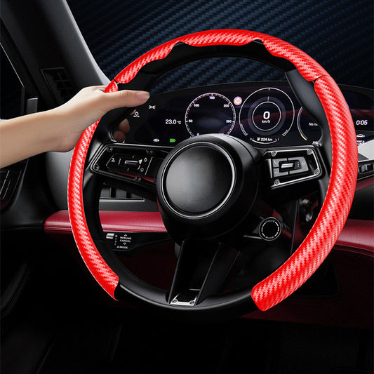 Universal Wheel Cover For Car Anti-Slip Handlebar Carbon Fiber Cover